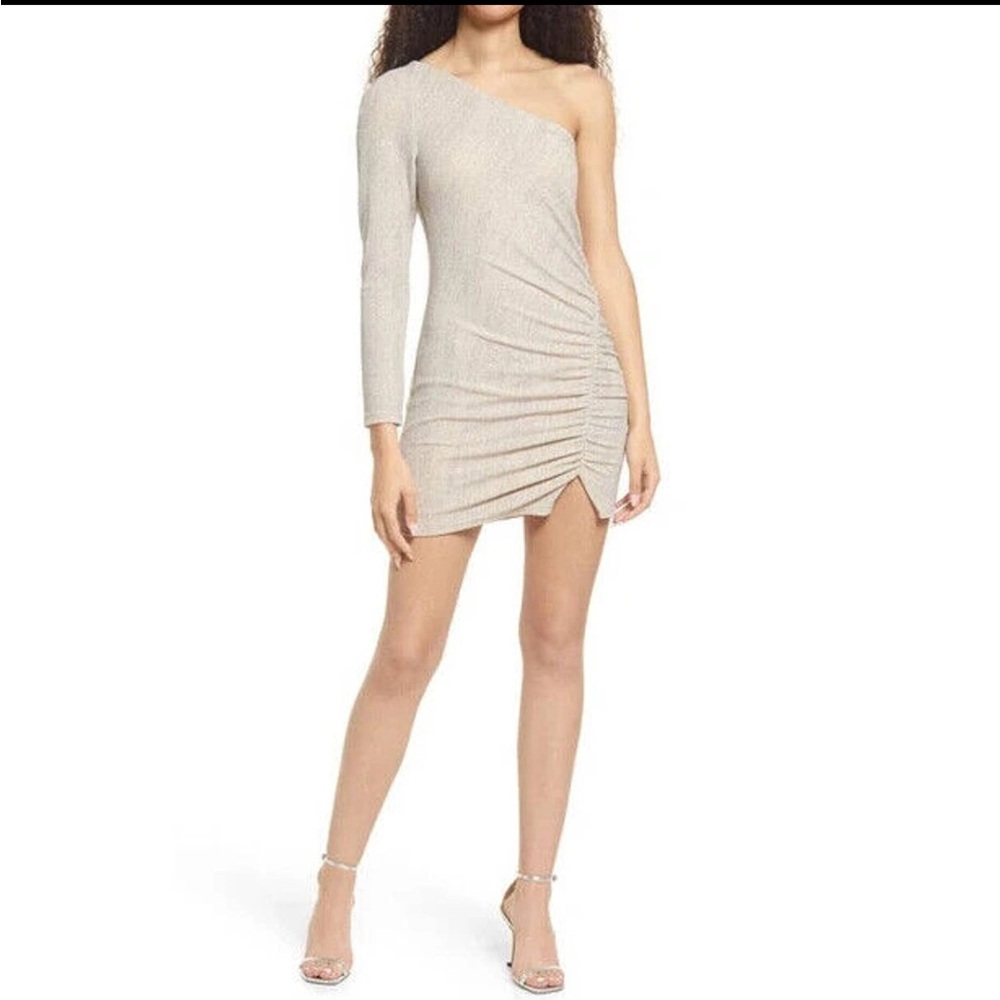 Beige Long Sleeve Dress
